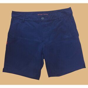 Rhone Mens Navy Blue Nylon Blend 9" Inseam Shorts 31